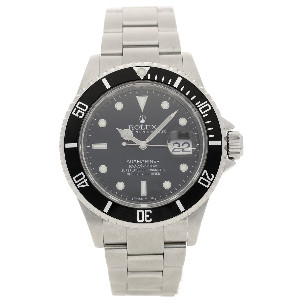 Submariner 16610 - Second Hand Watch - Black Dial - 2008