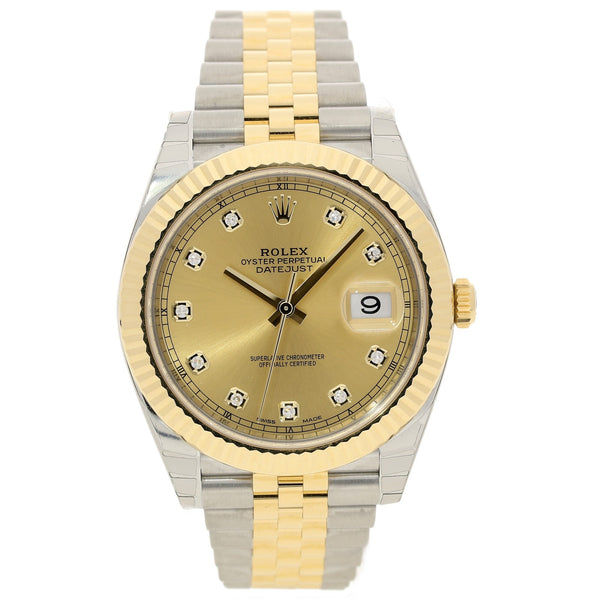 Datejust 41 126333 - Champagne Diamond Dial - Unworn