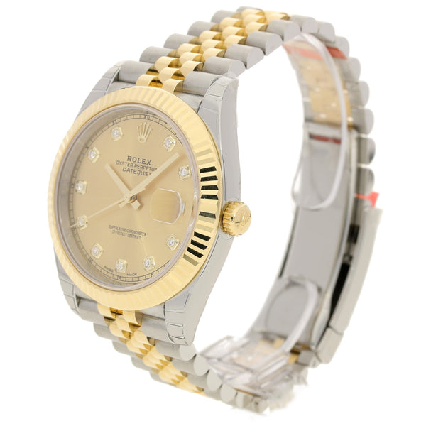 Datejust 41 126333 - Champagne Diamond Dial - Unworn