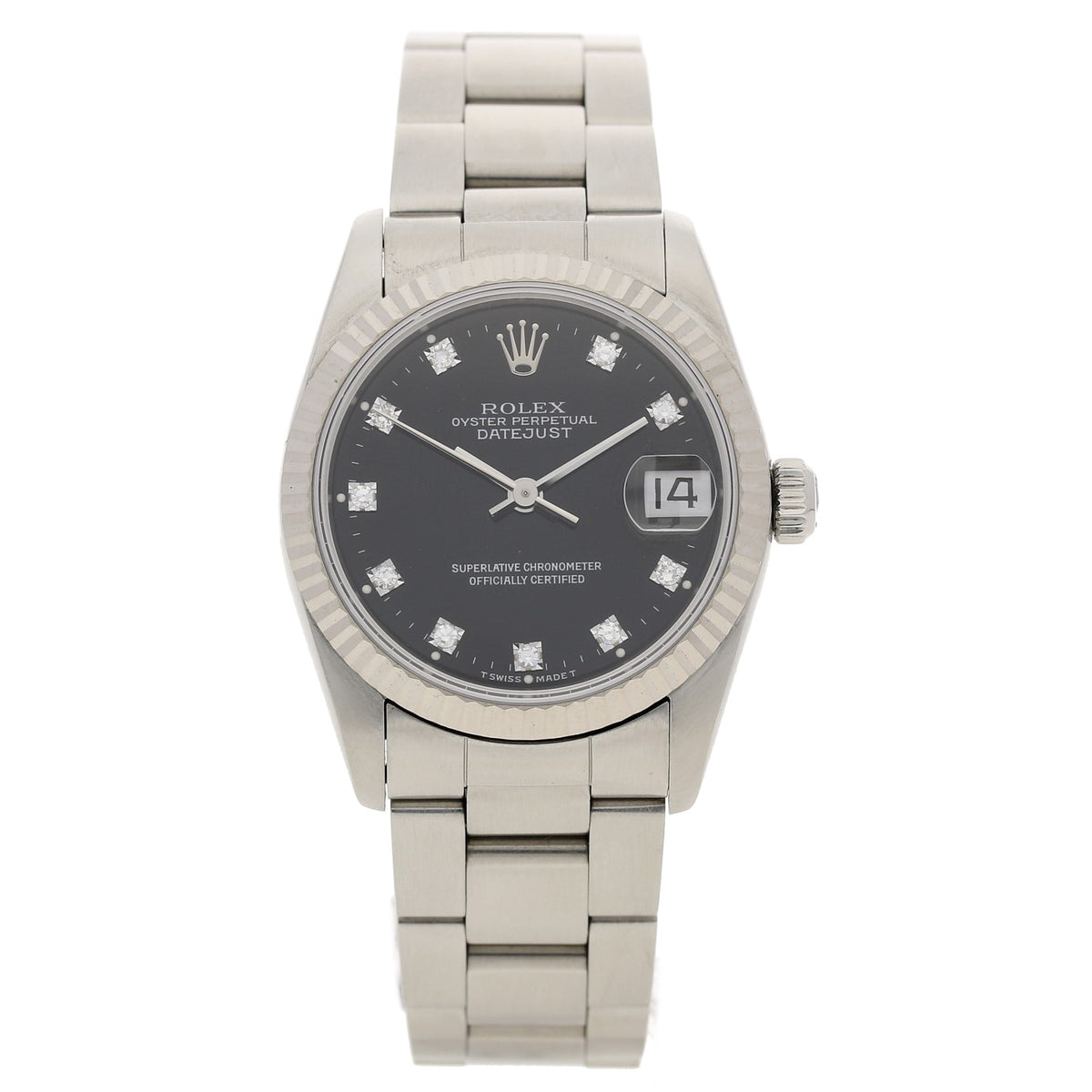 Datejust 68274 - Midsize Watch - Black Diamond Dial - 1989