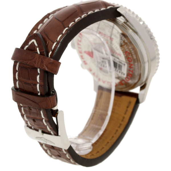 Navitimer A2432212 - Black Dial - Crocodile Leather Strap - 2014