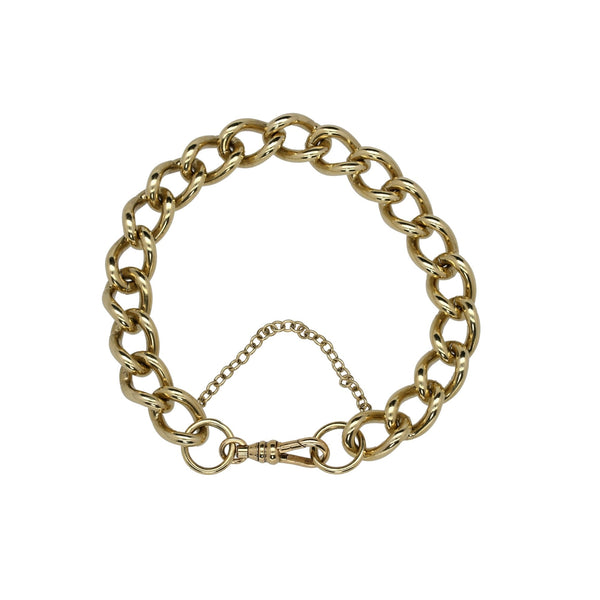 9ct Yellow Gold Curb Bracelet - 45.9 grams