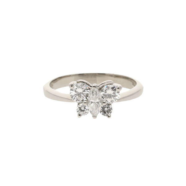 18ct White Gold 0.45ct Diamond Butterfly Ring