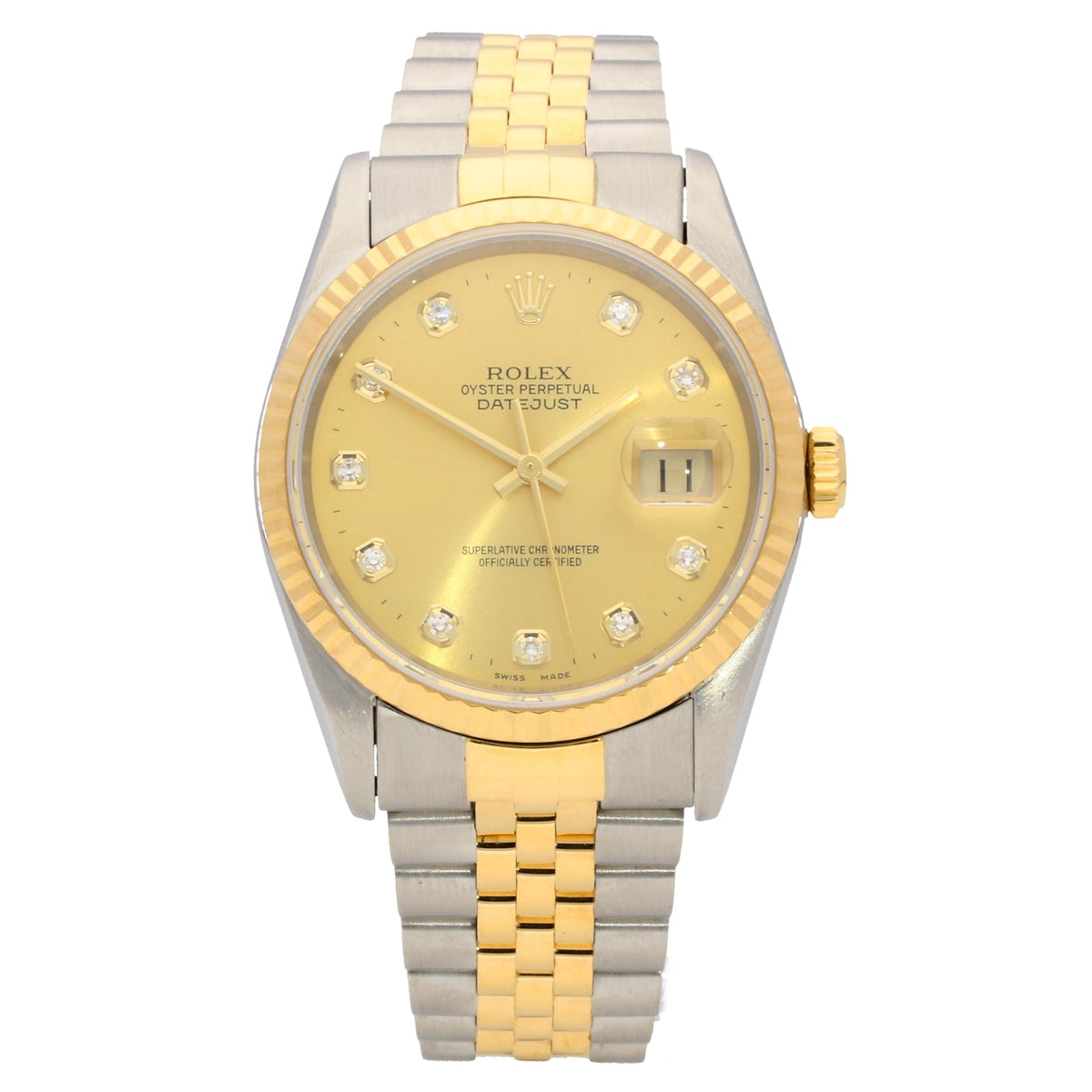Datejust 16233 - Steel and Gold - Diamond Dial - 1997