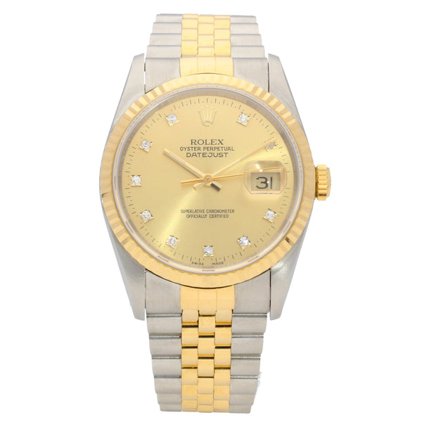 Datejust 16233 - Gents Watch - Champagne Diamond Dial - 1994