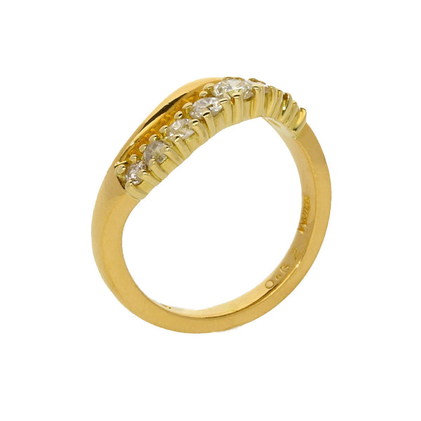 18ct Yellow Gold Diamond Ring - 0.62ct