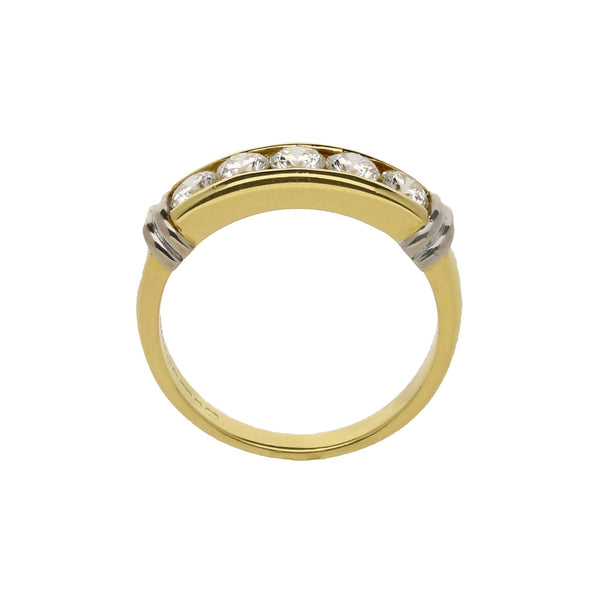 18ct Yellow Gold 0.65ct Diamond Half Eternity Ring