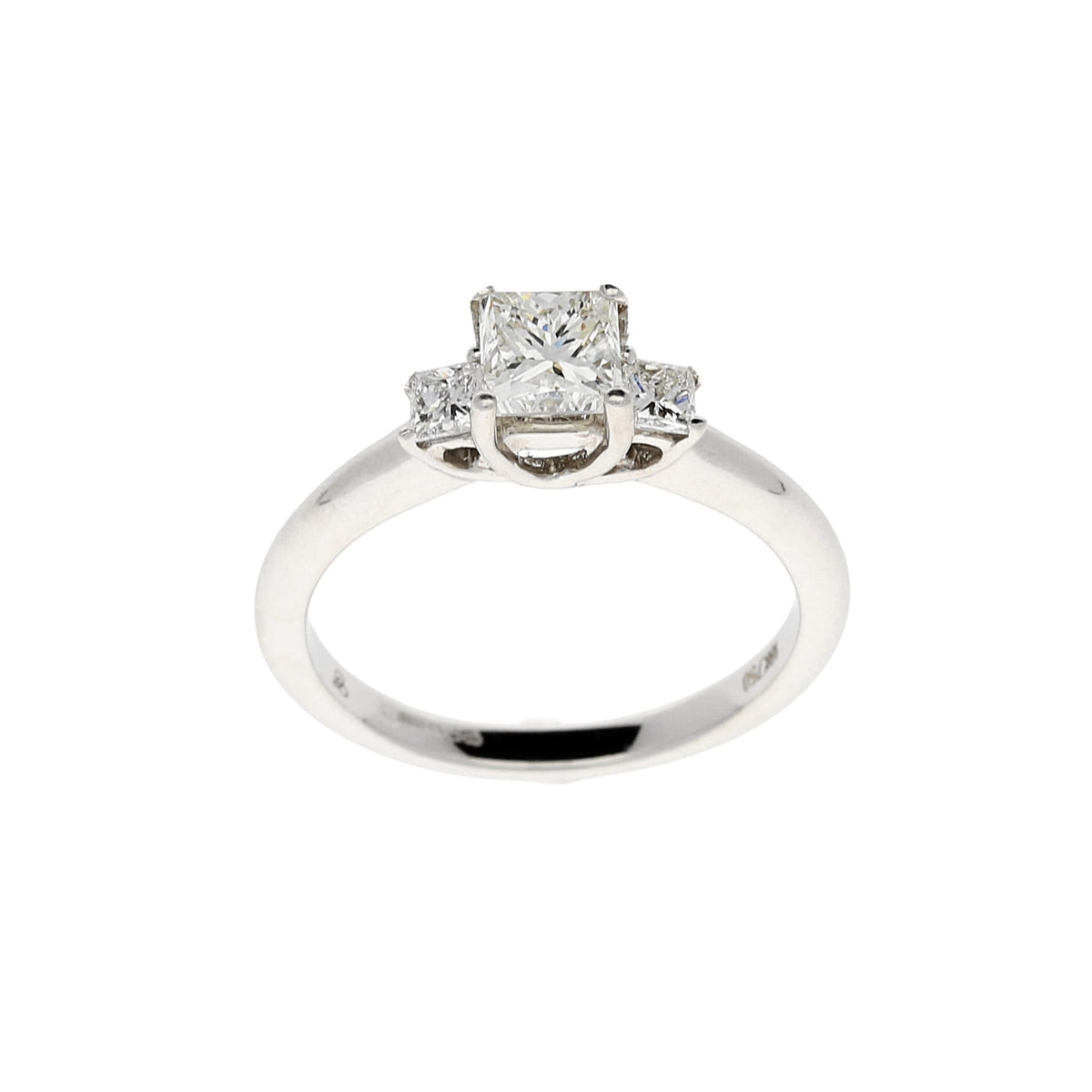 18ct White Gold Princess Cut Diamond Engagement Ring  - 0.97ct