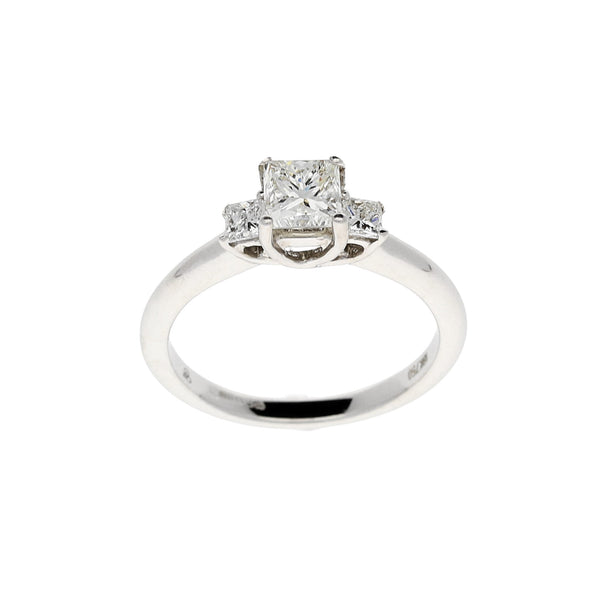 18ct White Gold Princess Cut Diamond Engagement Ring  - 0.97ct