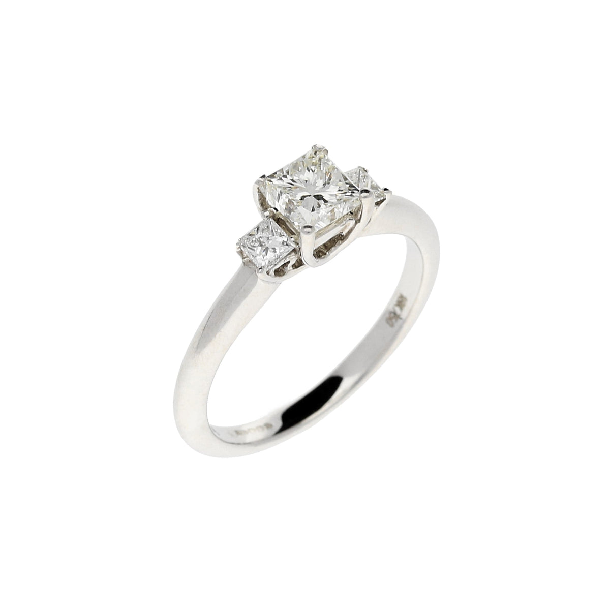 18ct White Gold Princess Cut Diamond Engagement Ring  - 0.97ct