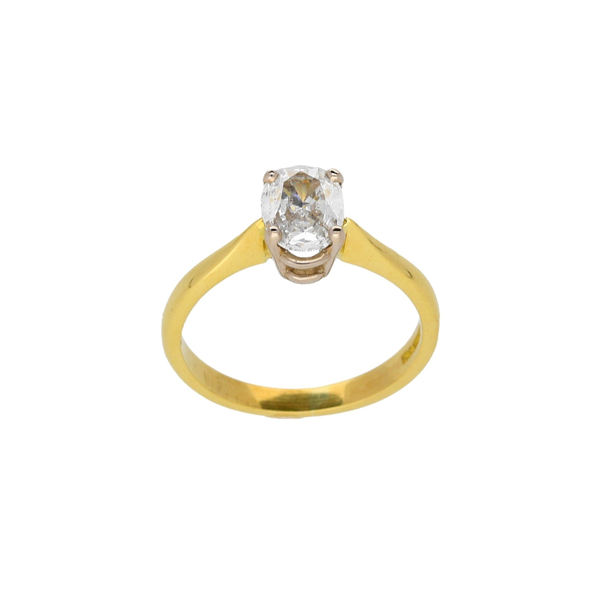 18ct Yellow Gold 0.55ct Oval Cut Diamond Engagement Ring