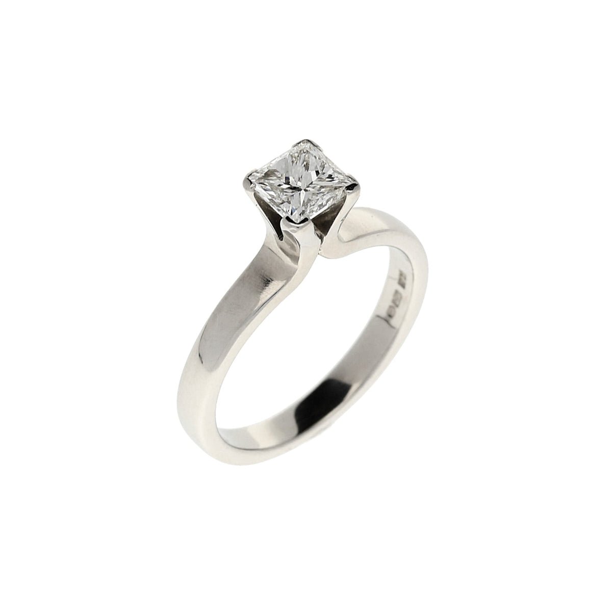18ct White Gold 0.59ct Princess Cut Diamond Engagement Ring