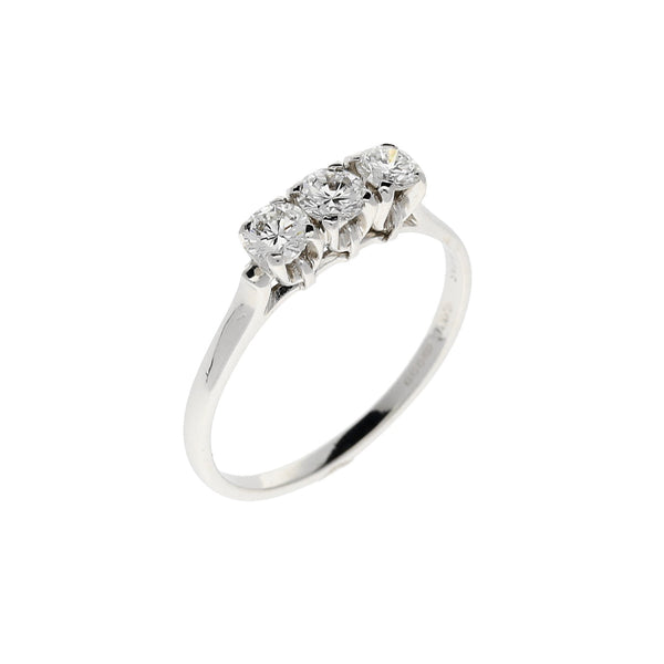 18ct White Gold 3 Stone Diamond Ring