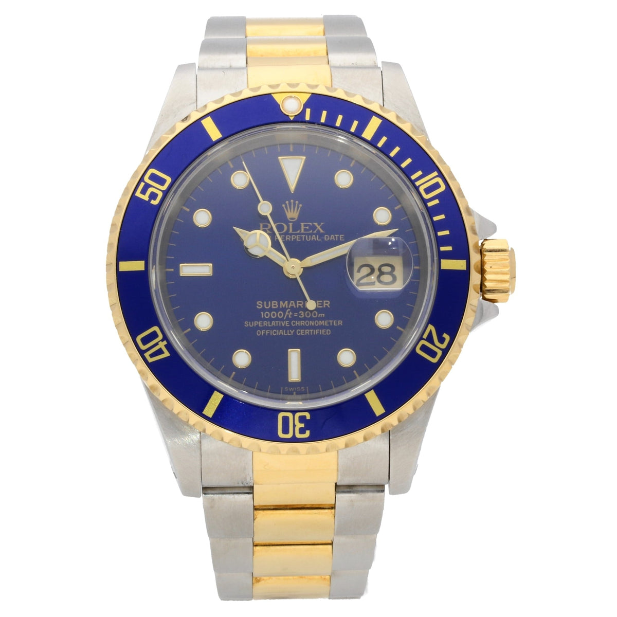 Submariner 16613 - Gents Watch - Blue Dial - 1998