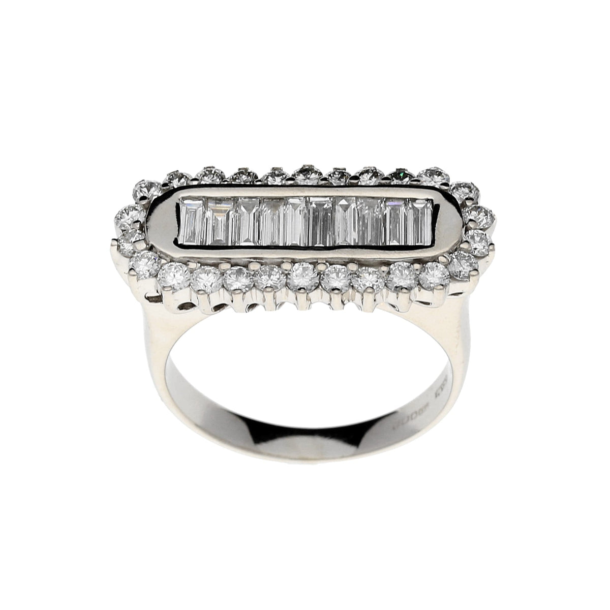 14ct White Gold Fancy Cluster Diamond Ring 1.84ct