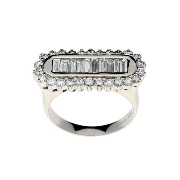 14ct White Gold Fancy Cluster Diamond Ring 1.84ct