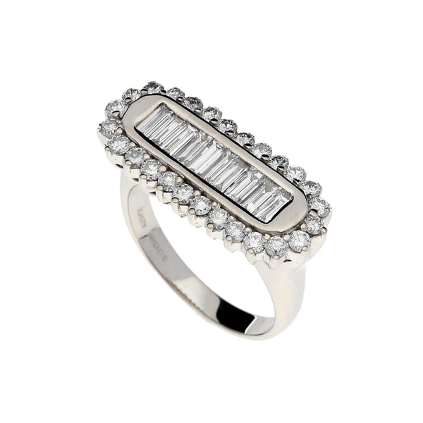 14ct White Gold Fancy Cluster Diamond Ring 1.84ct