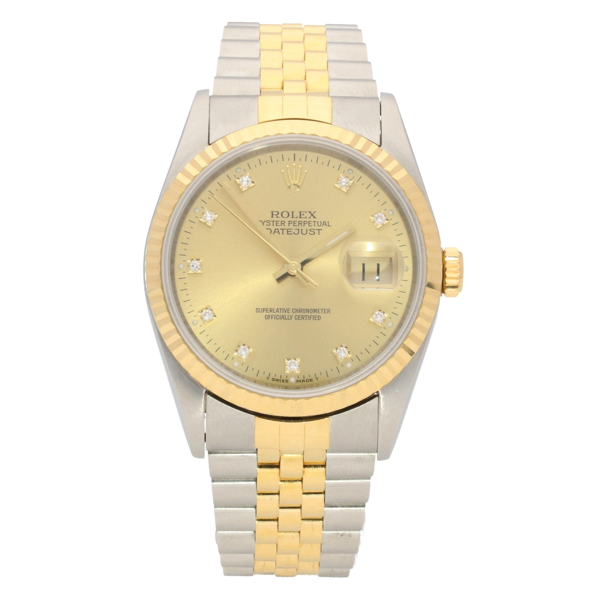 Datejust 16233 - Steel and Gold - Diamond Dial - 1994