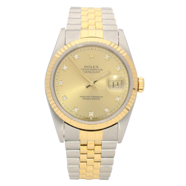 Datejust 16233 - Steel and Gold - Diamond Dial - 1994
