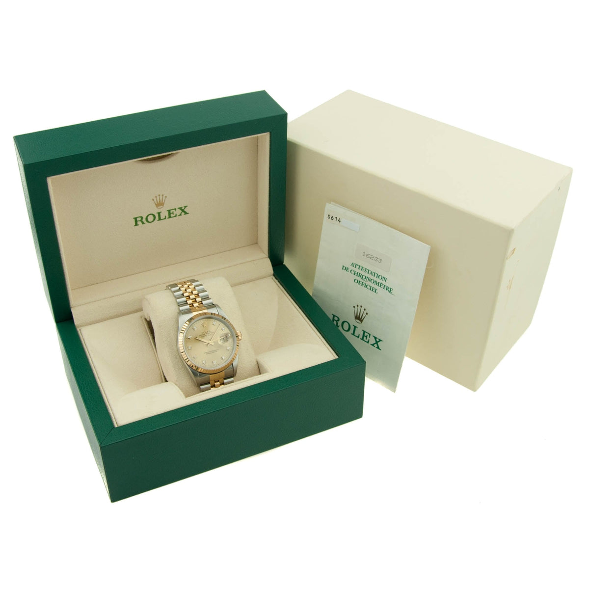 Datejust 16233 - Steel and Gold - Diamond Dial - 1994