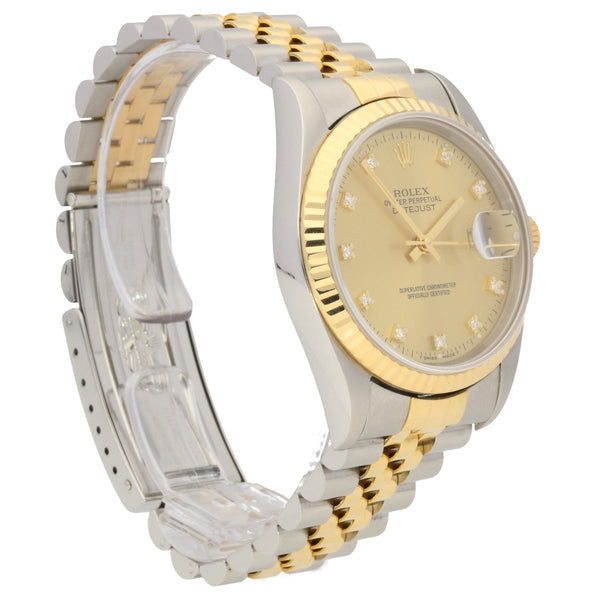 Datejust 16233 - Steel and Gold - Diamond Dial - 1994