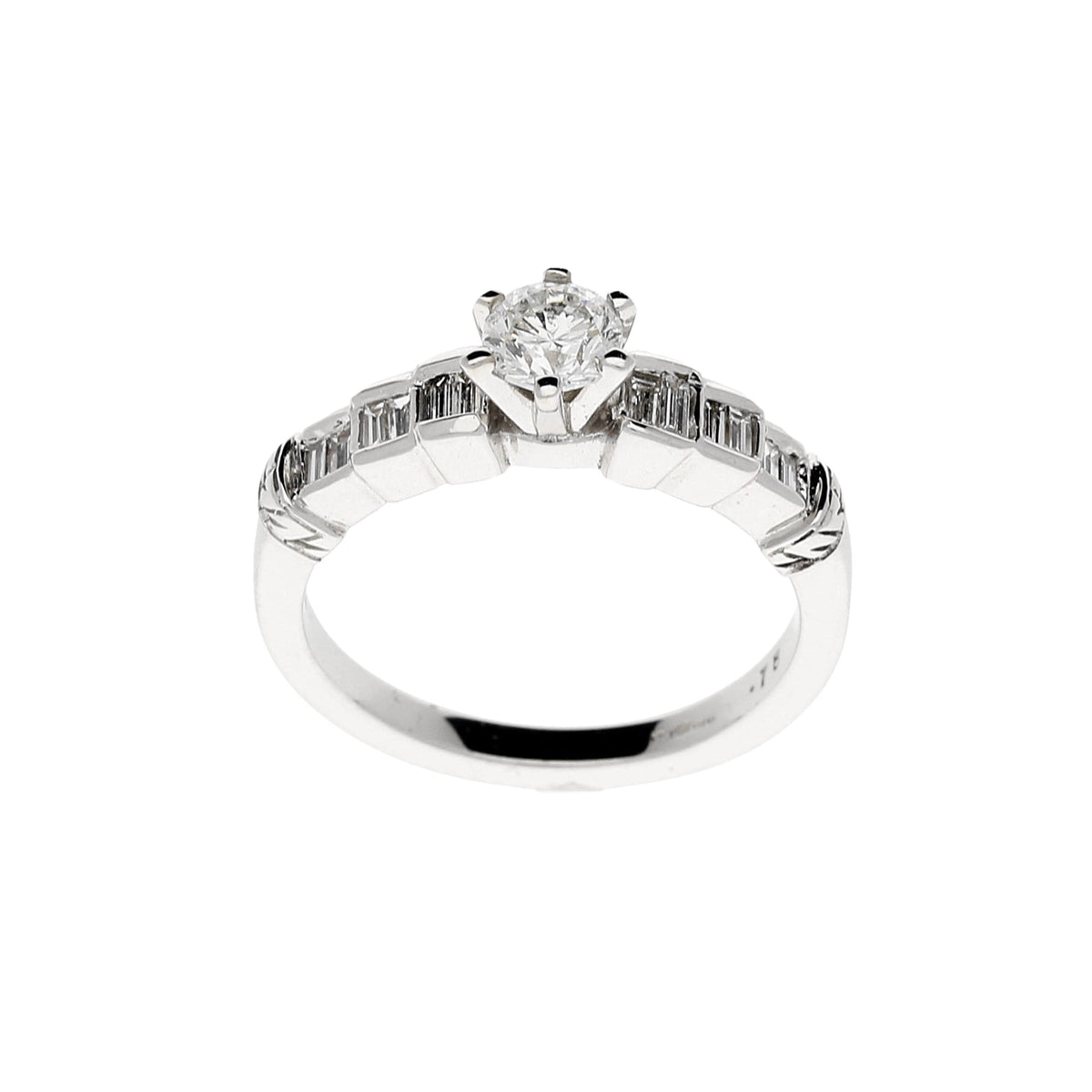 18ct White Gold Diamond Engagement Ring 0.75ct