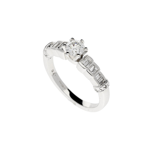 18ct White Gold Diamond Engagement Ring 0.75ct