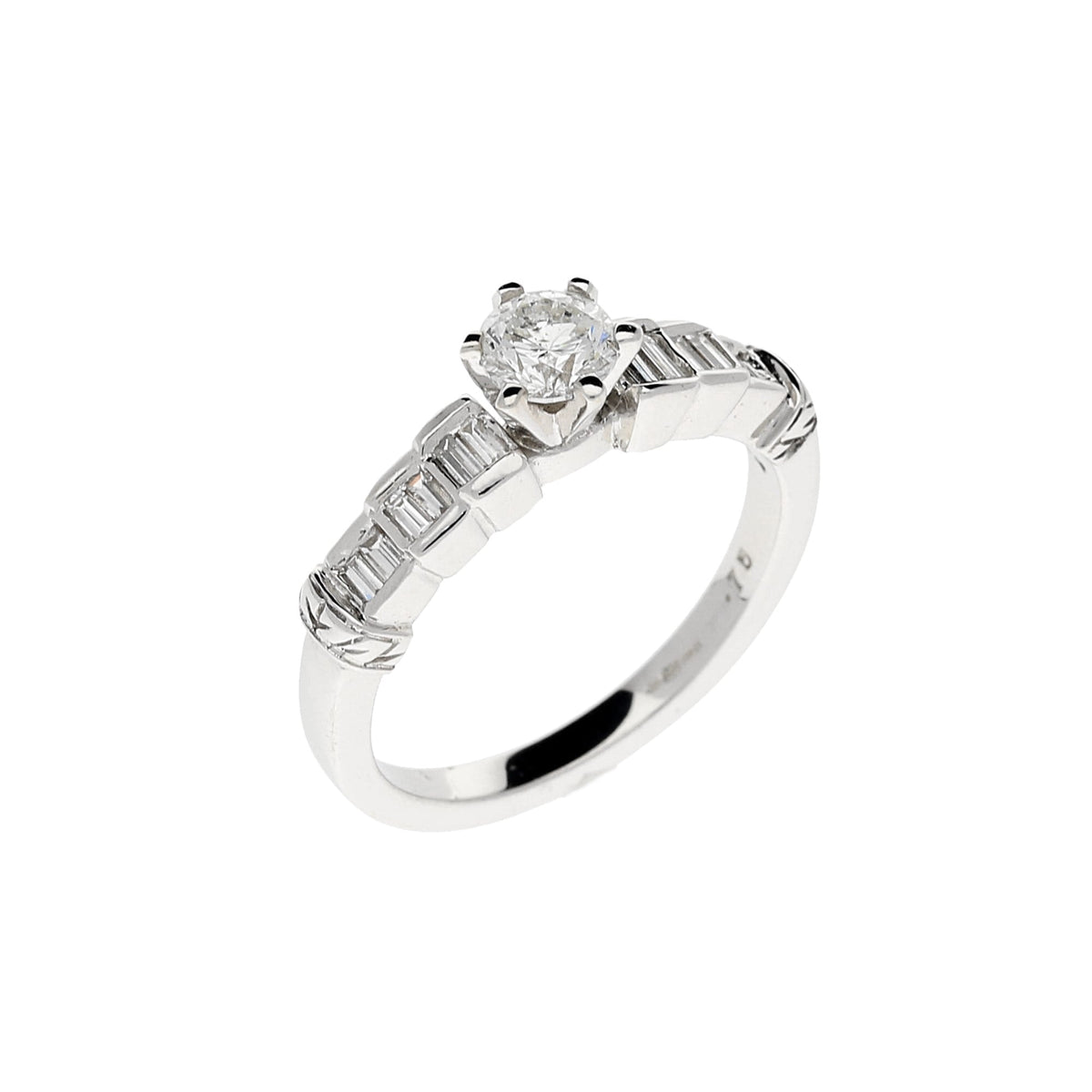 18ct White Gold Diamond Engagement Ring 0.75ct