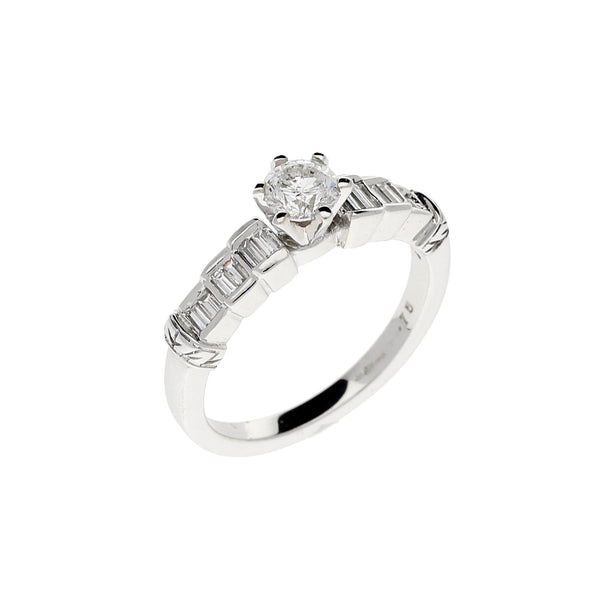 18ct White Gold Diamond Engagement Ring 0.75ct