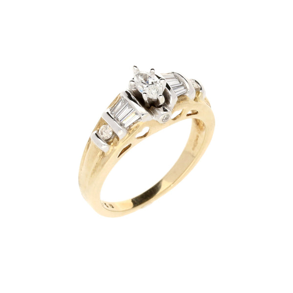 9ct Yellow Gold Diamond Engagement Ring - 0.50ct