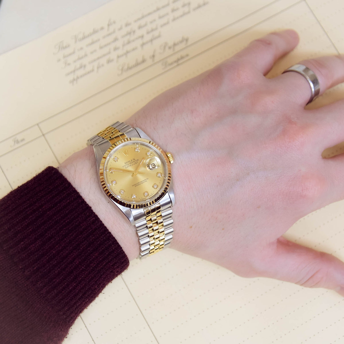 Datejust 16233 - Champagne Diamond Dial - 1995
