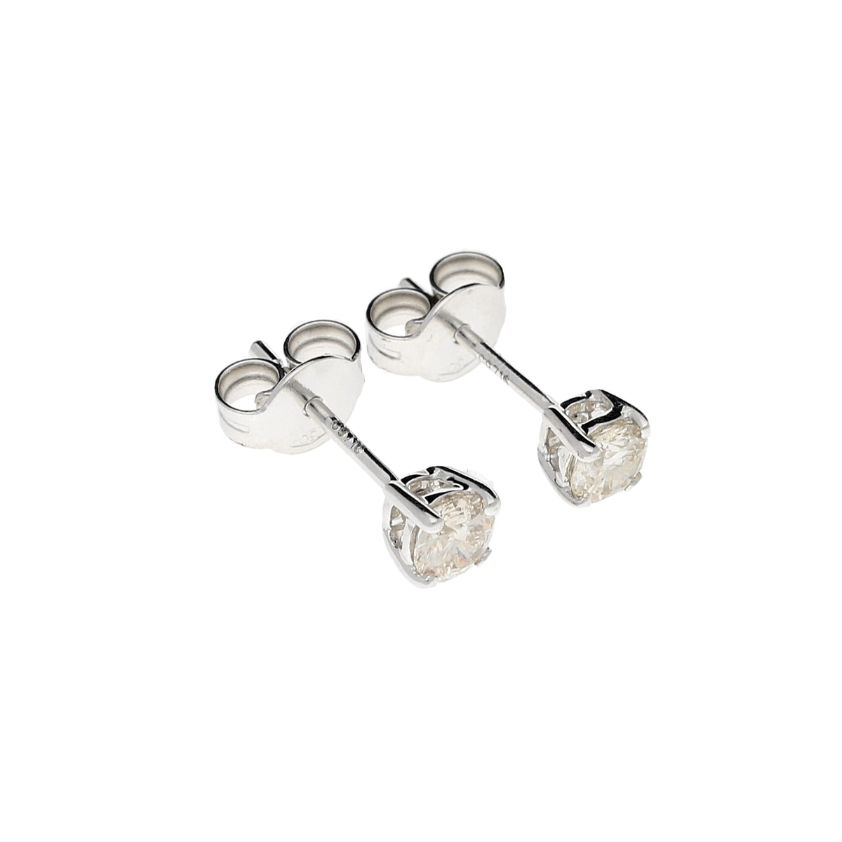18ct White Gold Diamond Stud Earrings 0.48ct