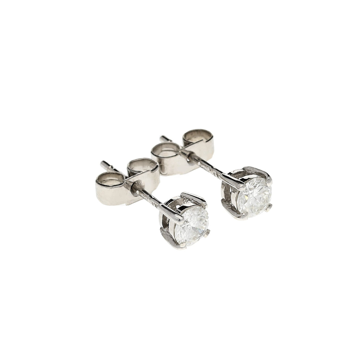 18ct White Gold Diamond Stud Earrings 0.46ct