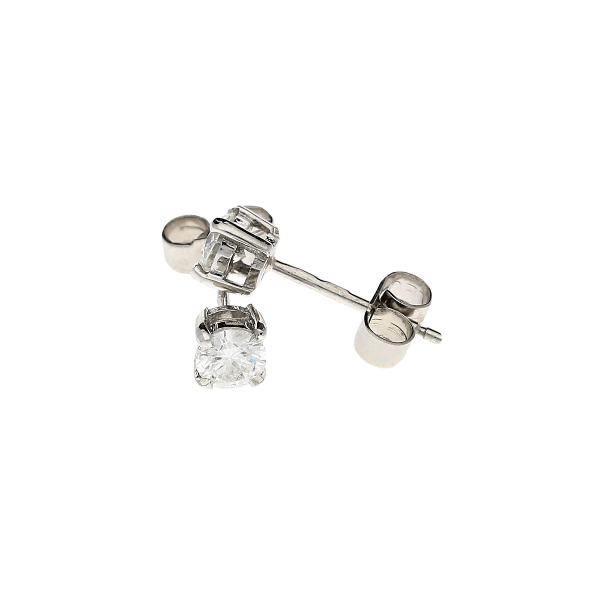 18ct White Gold Diamond Stud Earrings 0.46ct
