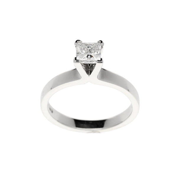 Platinum Engagement Ring - Certified Diamond - 0.72ct