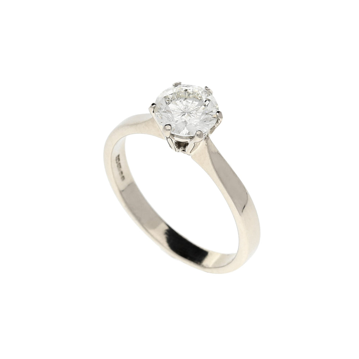 18ct Six Claw White Gold Engagement Ring - 1.13ct