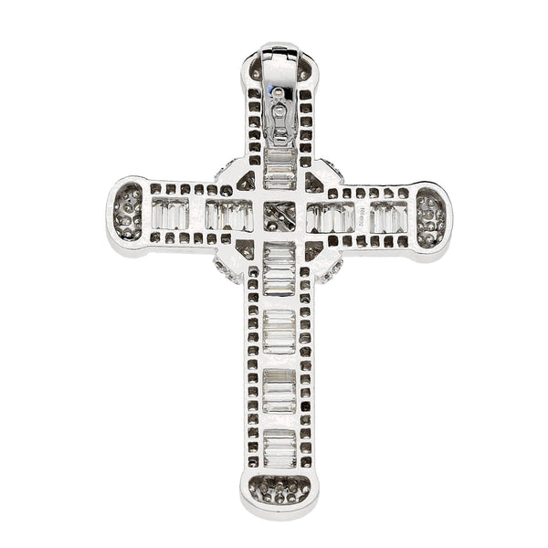 18ct White Gold 3.01ct Diamond Cross