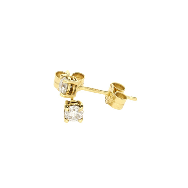 18ct Yellow Gold Diamond Stud Earrings 0.35ct