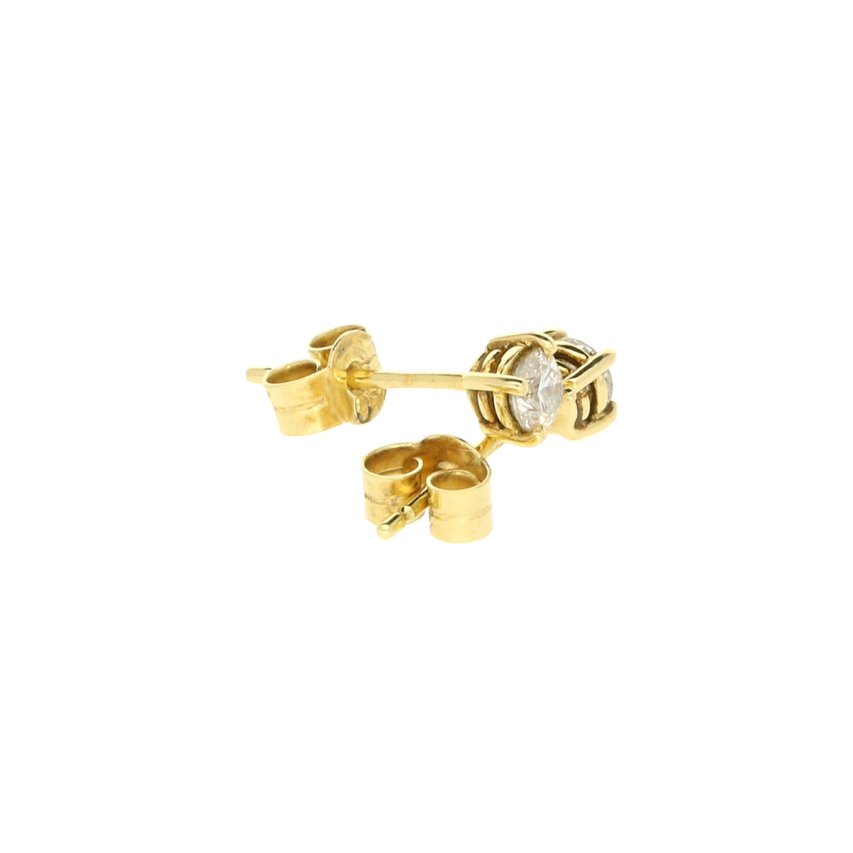 18ct Yellow Gold Diamond Stud Earrings 0.35ct
