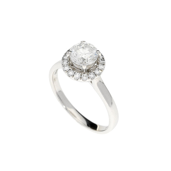 18ct White Gold Diamond Engagement Ring - 1.21ct - 3.9g