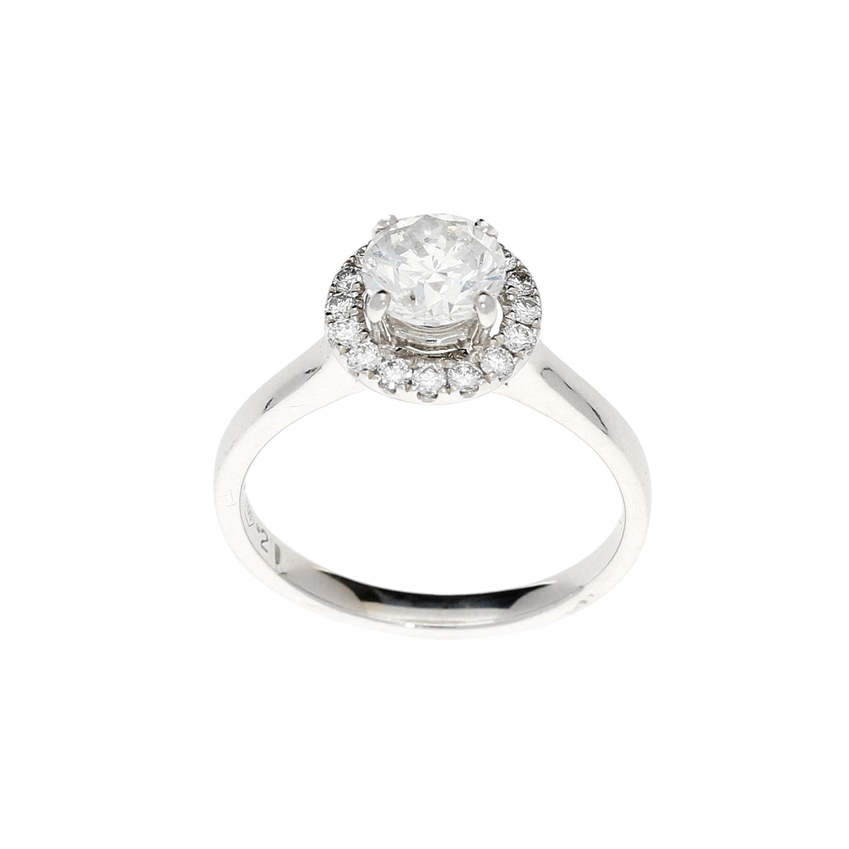 18ct White Gold Diamond Engagement Ring - 1.21ct - 3.9g