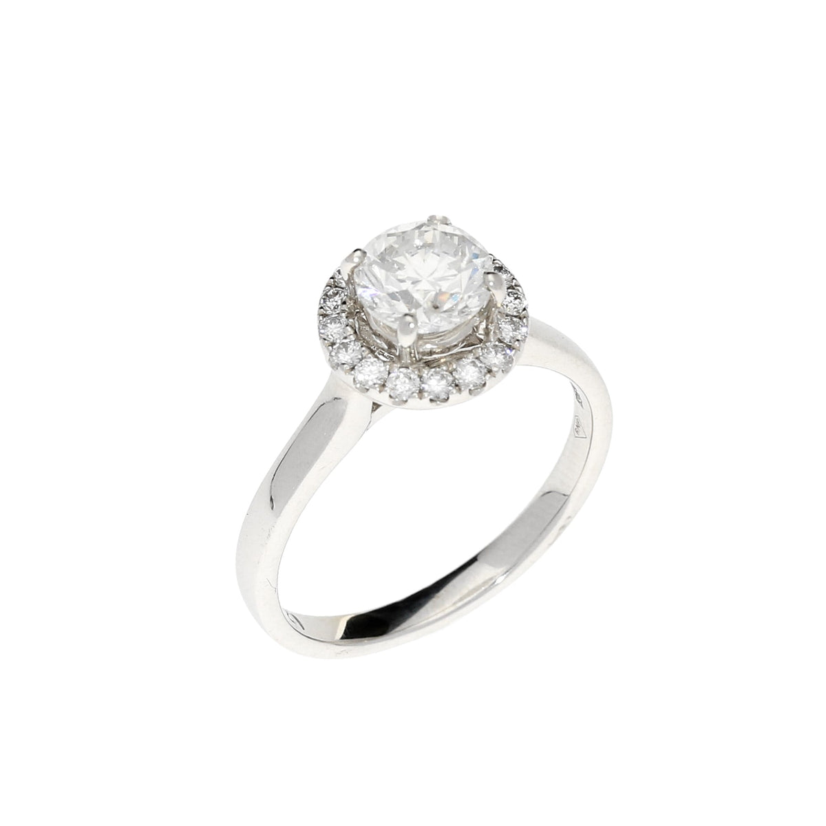 18ct White Gold Diamond Engagement Ring - 1.21ct - 3.9g