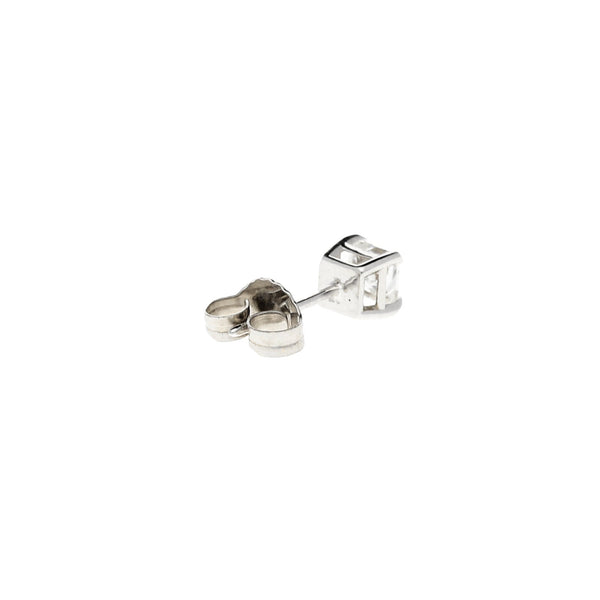 18ct White Gold Princess Cut Diamond Earring 0.25ct