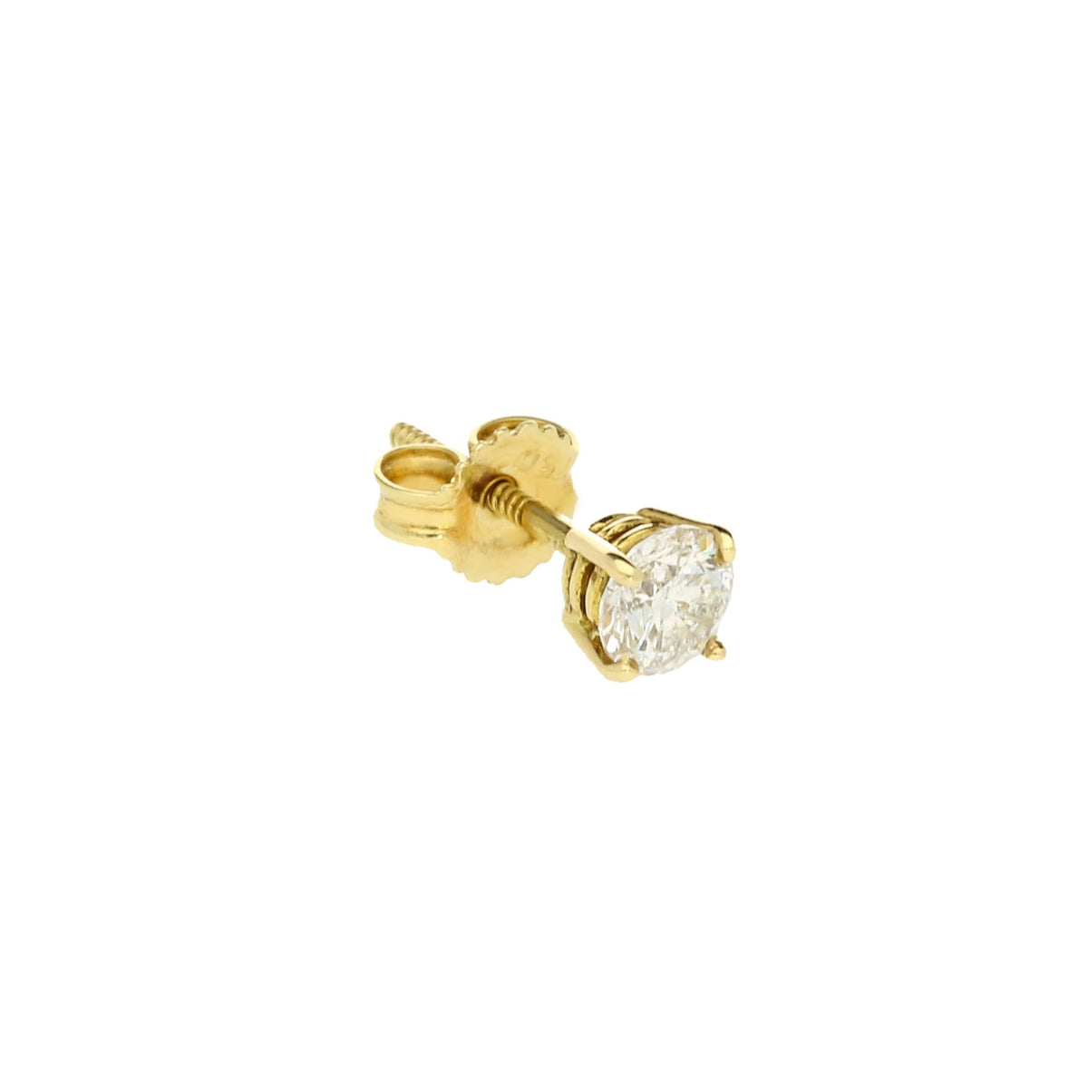 18ct Yellow Gold Gents Diamond Earring 0.46ct