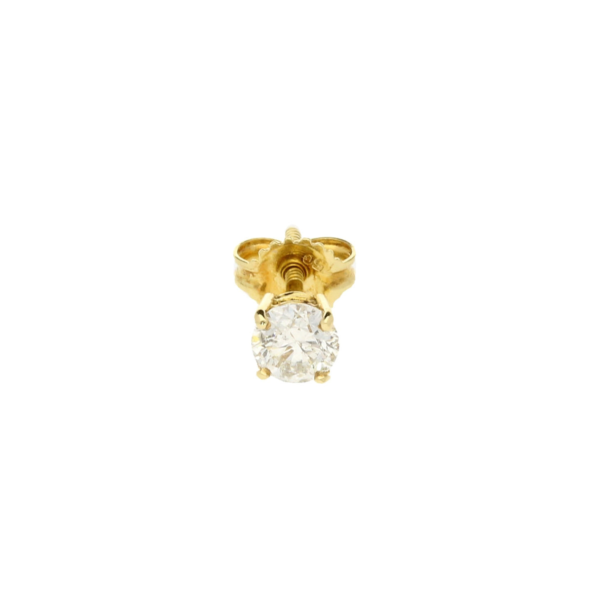 18ct Yellow Gold Gents Diamond Earring 0.46ct