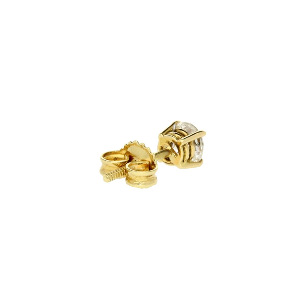 18ct Yellow Gold Gents Diamond Earring 0.46ct
