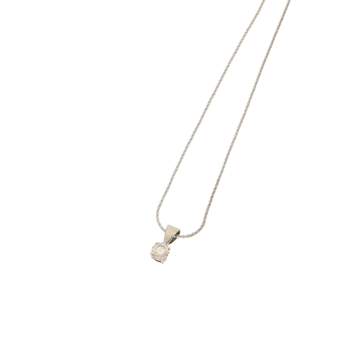 White Gold 0.70ct Diamond Pendant & Chain