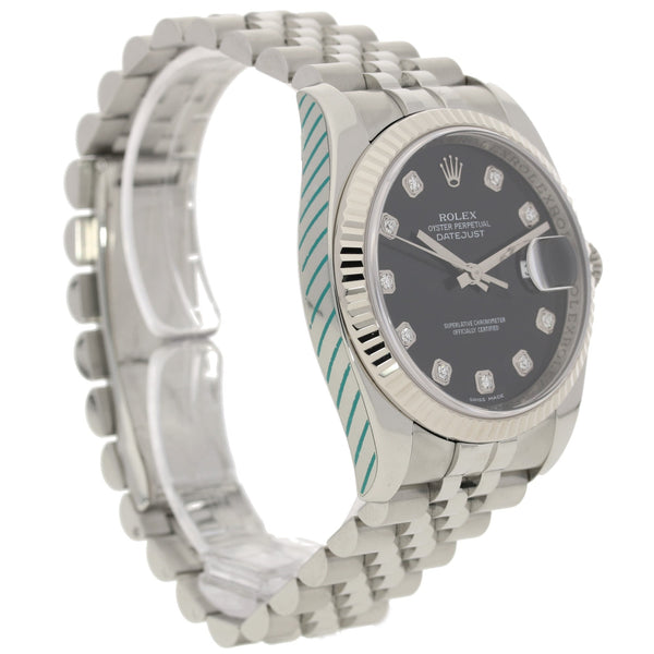 Datejust 116234 - Gents Watch - Black & Diamond Dial - 2008
