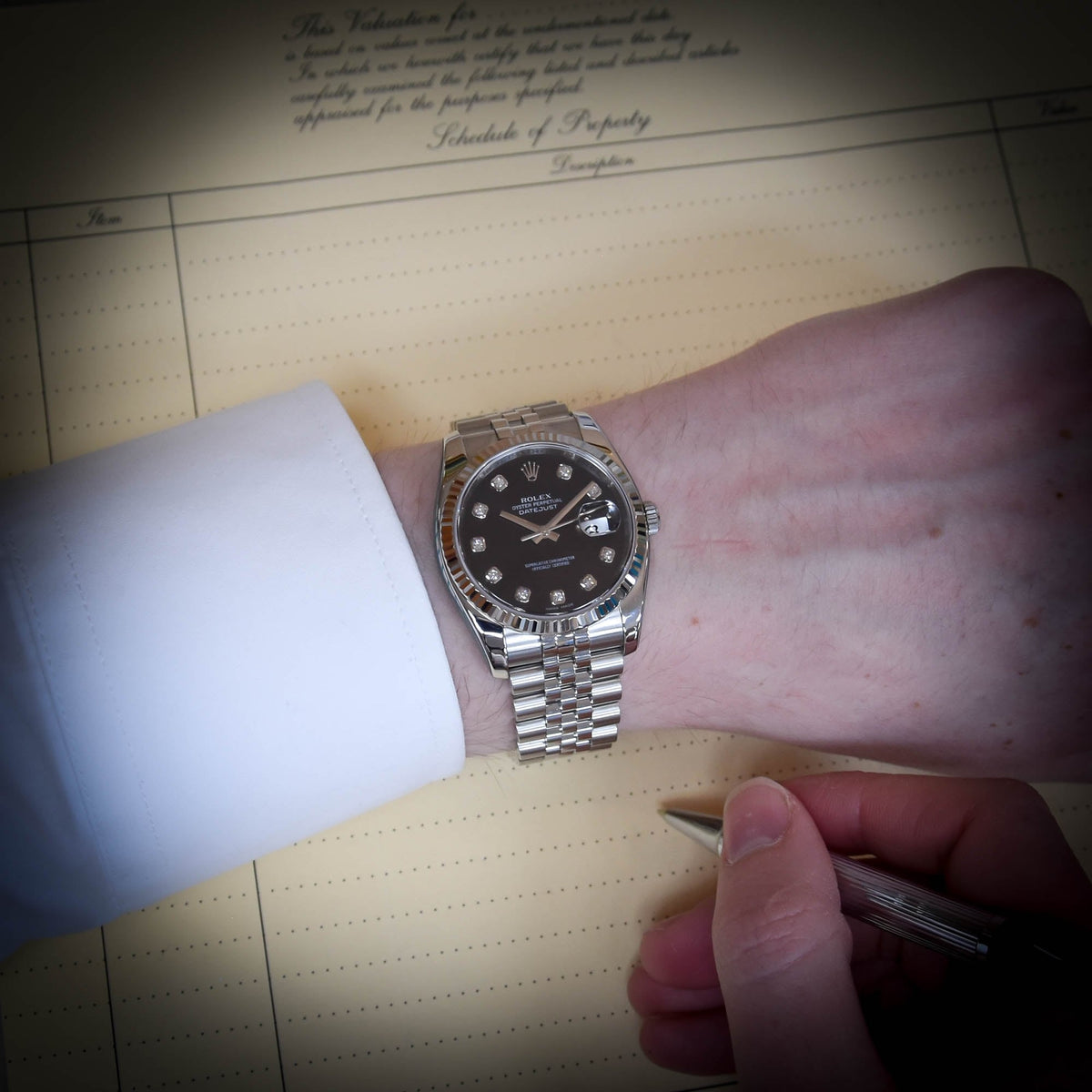 Datejust 116234 - Gents Watch - Black & Diamond Dial - 2008