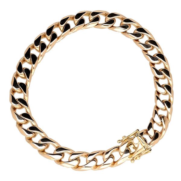 9ct Yellow Gold Gents Curb Bracelet - 50.0g